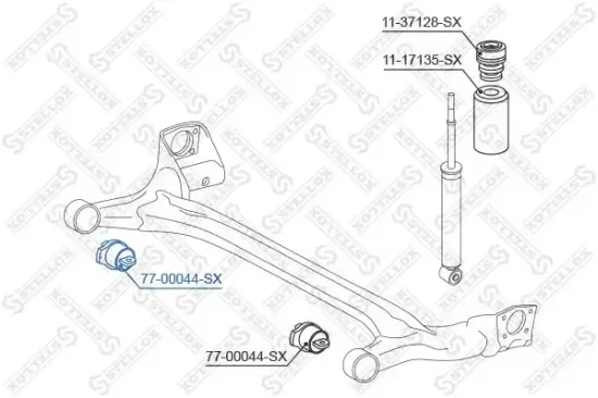 Lagerung, Lenker Hinterachse unten STELLOX 77-00044-SX Bild Lagerung, Lenker Hinterachse unten STELLOX 77-00044-SX