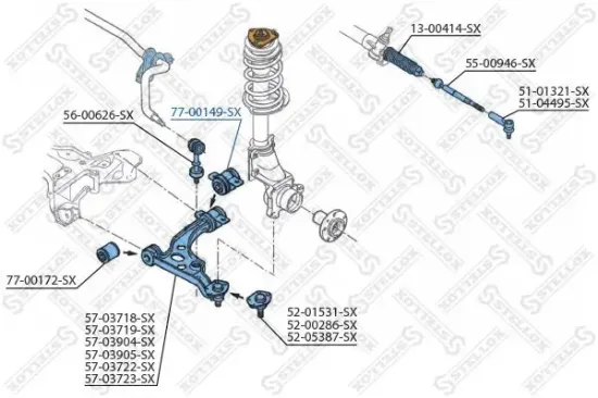 Lagerung, Lenker STELLOX 77-00149-SX Bild Lagerung, Lenker STELLOX 77-00149-SX