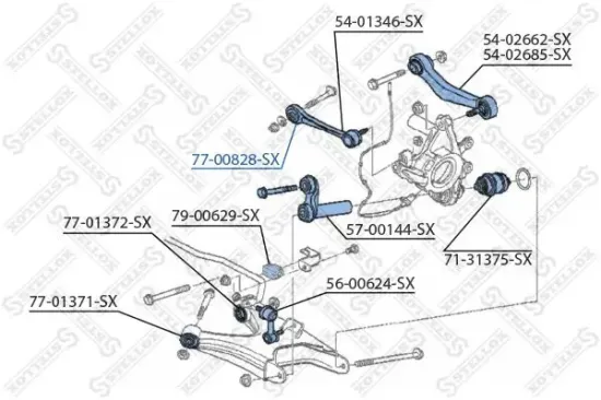 Lagerung, Lenker Hinterachse links Hinterachse rechts STELLOX 77-00828-SX Bild Lagerung, Lenker Hinterachse links Hinterachse rechts STELLOX 77-00828-SX