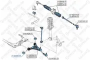 Lagerung, Lenker unten Vorderachse links Vorderachse rechts STELLOX 77-00945-SX