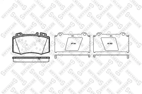 Bremsbelagsatz, Scheibenbremse Vorderachse STELLOX 780 000B-SX