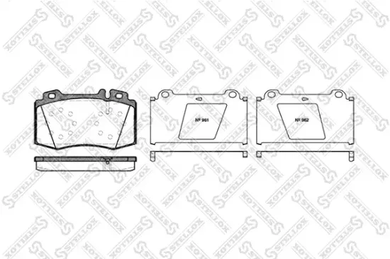 Bremsbelagsatz, Scheibenbremse Vorderachse STELLOX 780 000B-SX Bild Bremsbelagsatz, Scheibenbremse Vorderachse STELLOX 780 000B-SX