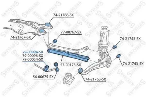 Lagerbuchse, Stabilisator hinten STELLOX 79-00094-SX