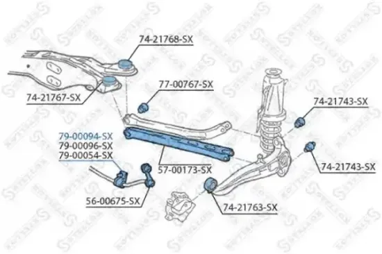 Lagerbuchse, Stabilisator hinten STELLOX 79-00094-SX Bild Lagerbuchse, Stabilisator hinten STELLOX 79-00094-SX