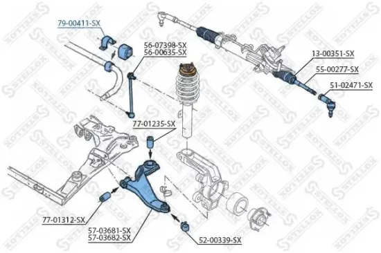 Lagerung, Stabilisator STELLOX 79-00411-SX Bild Lagerung, Stabilisator STELLOX 79-00411-SX