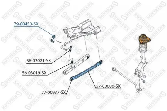 Lagerung, Stabilisator STELLOX 79-00450-SX Bild Lagerung, Stabilisator STELLOX 79-00450-SX