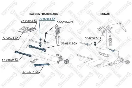 Lagerung, Stabilisator STELLOX 79-00461-SX Bild Lagerung, Stabilisator STELLOX 79-00461-SX