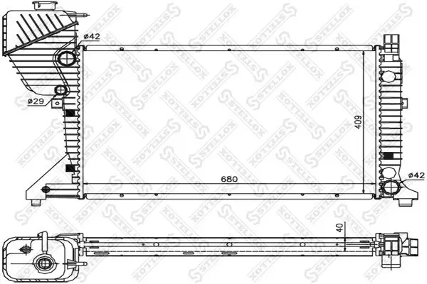 Kühler, Motorkühlung STELLOX 81-03338-SX