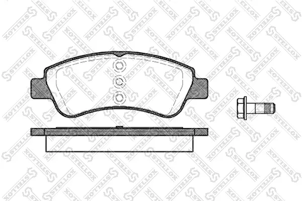 Bremsbelagsatz, Scheibenbremse STELLOX 852 000B-SX