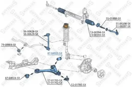 Lagerung, Lenker Hinterachse STELLOX 87-04023-SX Bild Lagerung, Lenker Hinterachse STELLOX 87-04023-SX
