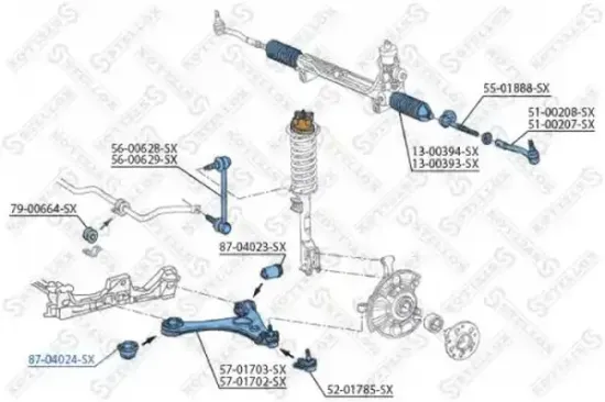Lagerung, Lenker Vorderachse STELLOX 87-04024-SX Bild Lagerung, Lenker Vorderachse STELLOX 87-04024-SX