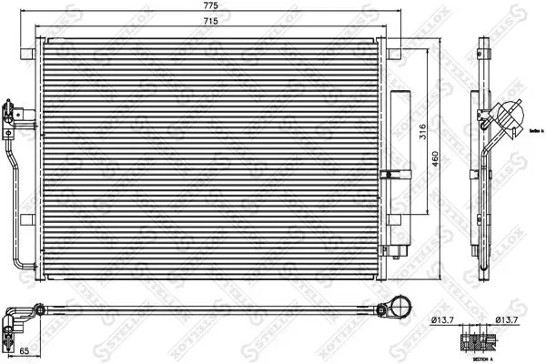 Kondensator, Klimaanlage STELLOX 87-28002-SX