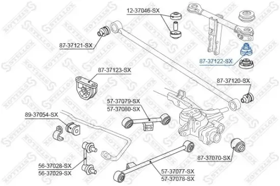 Lagerung, Lenker Hinterachse STELLOX 87-37122-SX Bild Lagerung, Lenker Hinterachse STELLOX 87-37122-SX