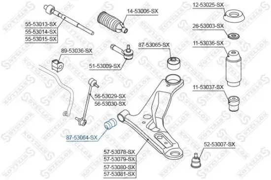 Lagerung, Lenker STELLOX 87-53064-SX Bild Lagerung, Lenker STELLOX 87-53064-SX