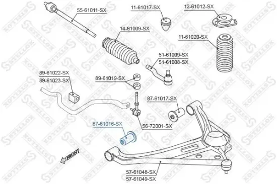 Lagerung, Lenker vorne STELLOX 87-61016-SX Bild Lagerung, Lenker vorne STELLOX 87-61016-SX