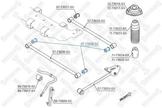 Lagerung, Lenker Hinterachse außen STELLOX 87-73028-SX Bild Lagerung, Lenker Hinterachse außen STELLOX 87-73028-SX