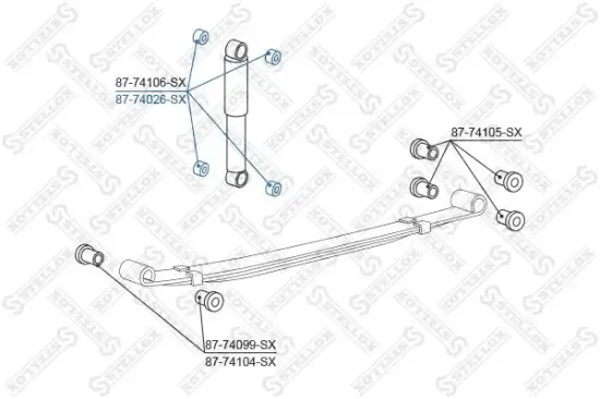 Lagerung, Lenker hinten STELLOX 87-74026-SX Bild Lagerung, Lenker hinten STELLOX 87-74026-SX