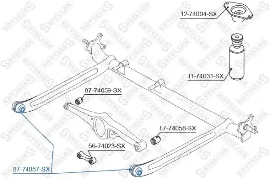 Lagerung, Lenker hinten STELLOX 87-74057-SX Bild Lagerung, Lenker hinten STELLOX 87-74057-SX