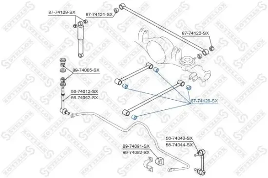 Lagerung, Lenker Hinterachse STELLOX 87-74128-SX Bild Lagerung, Lenker Hinterachse STELLOX 87-74128-SX