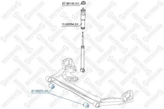 Lagerung, Lenker hinten STELLOX 87-98071-SX Bild Lagerung, Lenker hinten STELLOX 87-98071-SX