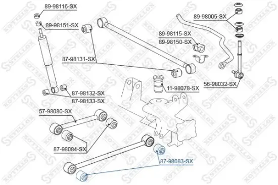 Lagerung, Lenker hinten STELLOX 87-98083-SX Bild Lagerung, Lenker hinten STELLOX 87-98083-SX