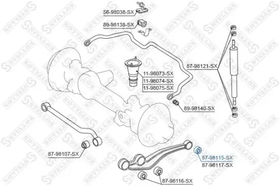 Lagerung, Lenker Hinterachse STELLOX 87-98115-SX Bild Lagerung, Lenker Hinterachse STELLOX 87-98115-SX