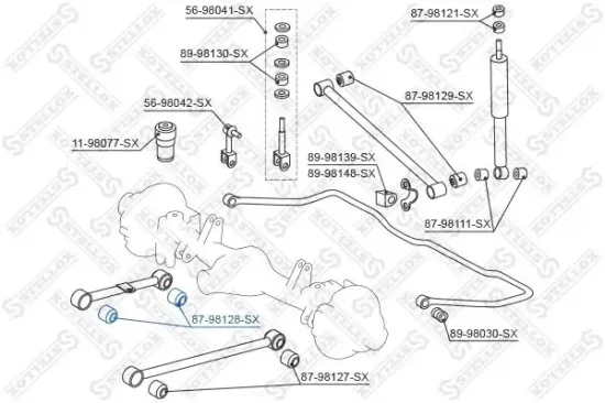 Lagerung, Lenker hinten STELLOX 87-98128-SX Bild Lagerung, Lenker hinten STELLOX 87-98128-SX
