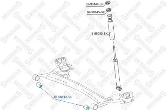 Lagerung, Lenker hinten STELLOX 87-98143-SX Bild Lagerung, Lenker hinten STELLOX 87-98143-SX