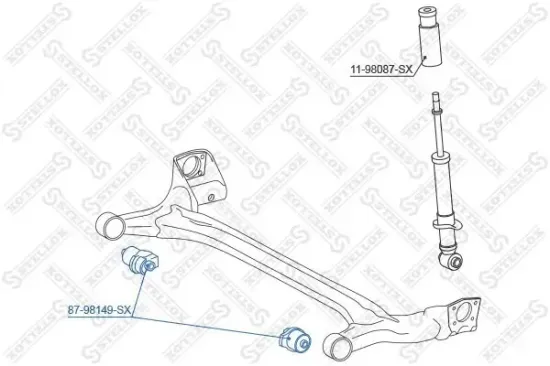 Lagerung, Lenker Hinterachse beidseitig STELLOX 87-98149-SX Bild Lagerung, Lenker Hinterachse beidseitig STELLOX 87-98149-SX