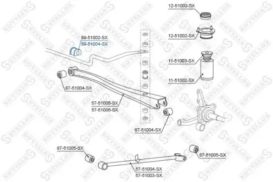 Lagerung, Stabilisator hinten STELLOX 89-51004-SX Bild Lagerung, Stabilisator hinten STELLOX 89-51004-SX