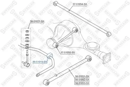 Lagerung, Stabilisator hinten STELLOX 89-51019-SX Bild Lagerung, Stabilisator hinten STELLOX 89-51019-SX