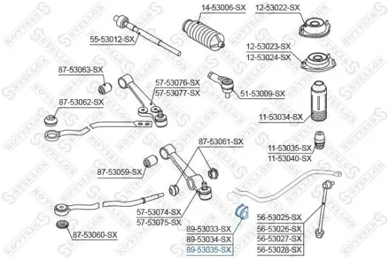 Lagerung, Stabilisator vorne STELLOX 89-53035-SX Bild Lagerung, Stabilisator vorne STELLOX 89-53035-SX