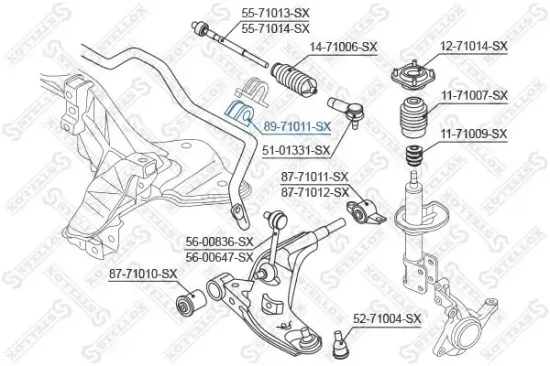 Lagerung, Stabilisator STELLOX 89-71011-SX Bild Lagerung, Stabilisator STELLOX 89-71011-SX