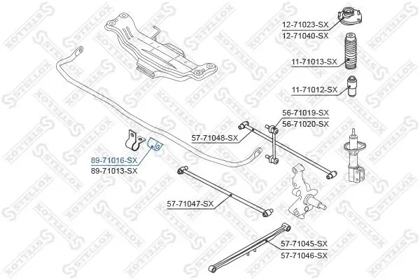 Lagerung, Stabilisator hinten STELLOX 89-71016-SX