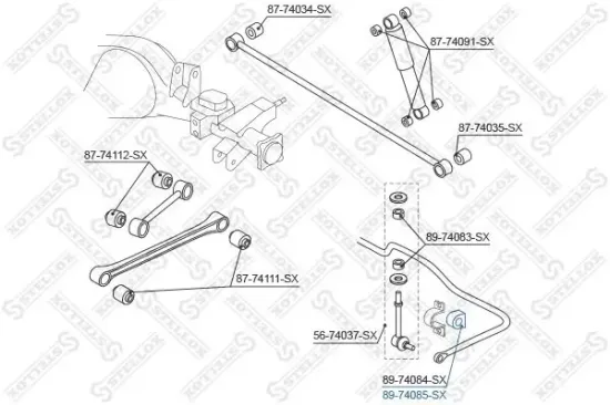 Lagerung, Stabilisator STELLOX 89-74085-SX Bild Lagerung, Stabilisator STELLOX 89-74085-SX