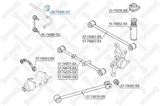 Lagerung, Stabilisator STELLOX 89-74094-SX Bild Lagerung, Stabilisator STELLOX 89-74094-SX