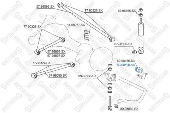 Lagerung, Stabilisator STELLOX 89-98158-SX Bild Lagerung, Stabilisator STELLOX 89-98158-SX