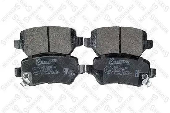 Bremsbelagsatz, Scheibenbremse Hinterachse STELLOX 968 002B-SX Bild Bremsbelagsatz, Scheibenbremse Hinterachse STELLOX 968 002B-SX