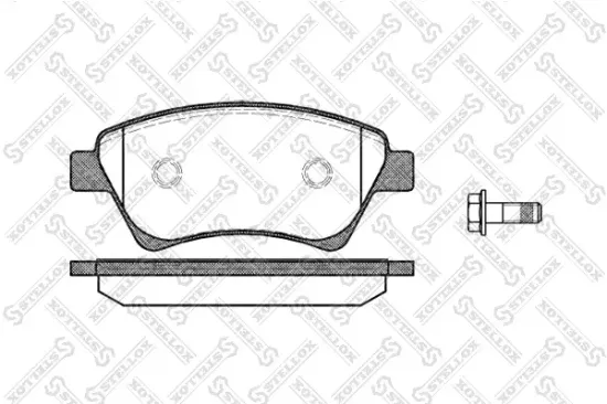 Bremsbelagsatz, Scheibenbremse Vorderachse STELLOX 987 000B-SX Bild Bremsbelagsatz, Scheibenbremse Vorderachse STELLOX 987 000B-SX