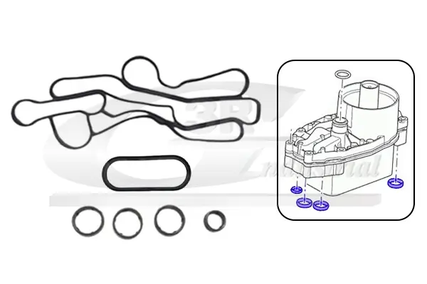 Dichtungssatz, Ölkühler 3RG 76902