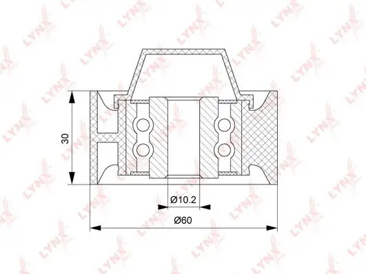 Umlenk-/Führungsrolle, Keilrippenriemen LYNXAUTO PB-7172 Bild Umlenk-/Führungsrolle, Keilrippenriemen LYNXAUTO PB-7172