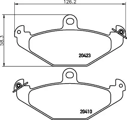 Bremsbelagsatz, Scheibenbremse HELLA PAGID 8DB 355 019-191