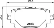 Bremsbelagsatz, Scheibenbremse Hinterachse HELLA PAGID 8DB 355 040-121