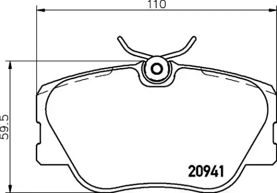 Bremsbelagsatz, Scheibenbremse Vorderachse HELLA PAGID 8DB 355 017-601 Bild Bremsbelagsatz, Scheibenbremse Vorderachse HELLA PAGID 8DB 355 017-601