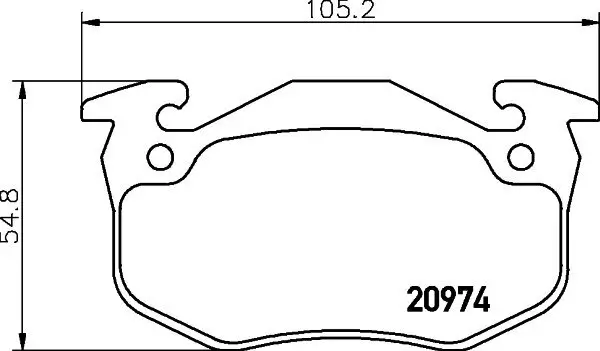 Bremsbelagsatz, Scheibenbremse HELLA PAGID 8DB 355 018-951