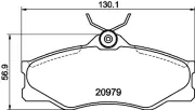 Bremsbelagsatz, Scheibenbremse Vorderachse HELLA PAGID 8DB 355 017-661