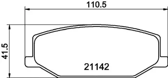 Bremsbelagsatz, Scheibenbremse Vorderachse HELLA PAGID 8DB 355 006-161 Bild Bremsbelagsatz, Scheibenbremse Vorderachse HELLA PAGID 8DB 355 006-161