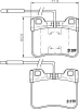 Bremsbelagsatz, Scheibenbremse Vorderachse HELLA PAGID 8DB 355 007-811 Bild Bremsbelagsatz, Scheibenbremse Vorderachse HELLA PAGID 8DB 355 007-811