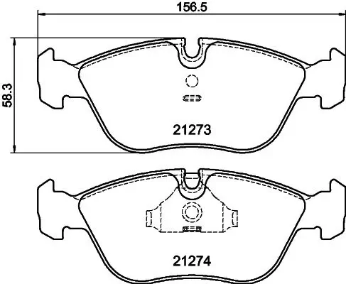 Bremsbelagsatz, Scheibenbremse Vorderachse HELLA PAGID 8DB 355 007-721