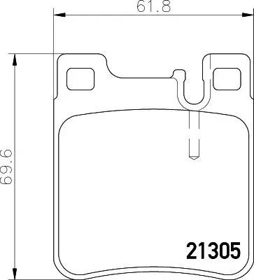 Bremsbelagsatz, Scheibenbremse Hinterachse HELLA PAGID 8DB 355 007-581